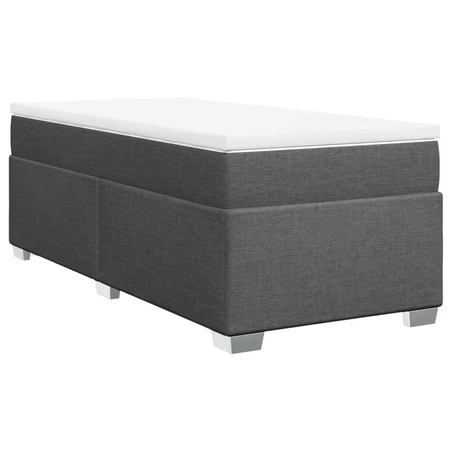 vidaXL Boxspringbett mit Matratze Dunkelgrau 100x200 cm Stoff 3285110 günstig online kaufen