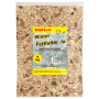 Transparenter Beutel Supravit Winter-Fettfutter für Wildvögel, 5 kg, mit Haferflocken, Erdnüssen, Rosinen.