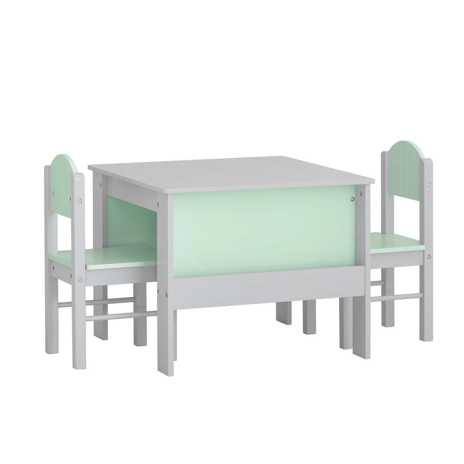 SoBuy Kindertisch mit 2 Stühlen Kindersitzgruppe Maltisch für Kinder KMB88-HG