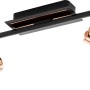 Eglo LED-Spot Barnham, 2-flammig, Stahl schwarz-kupferfarben.