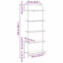 vidaXL Bücherregal Artisan-Eiche 60 x 24 x 168 cm Holzwerkstoff 879970_11