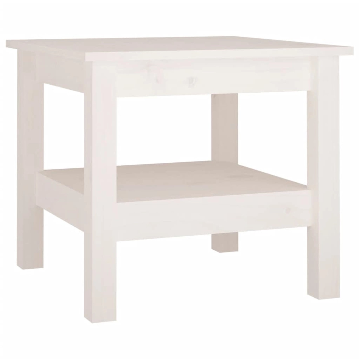 vidaXL Couchtisch Weiß 45x45x40 cm Massivholz Kiefer 814265 günstig online kaufen