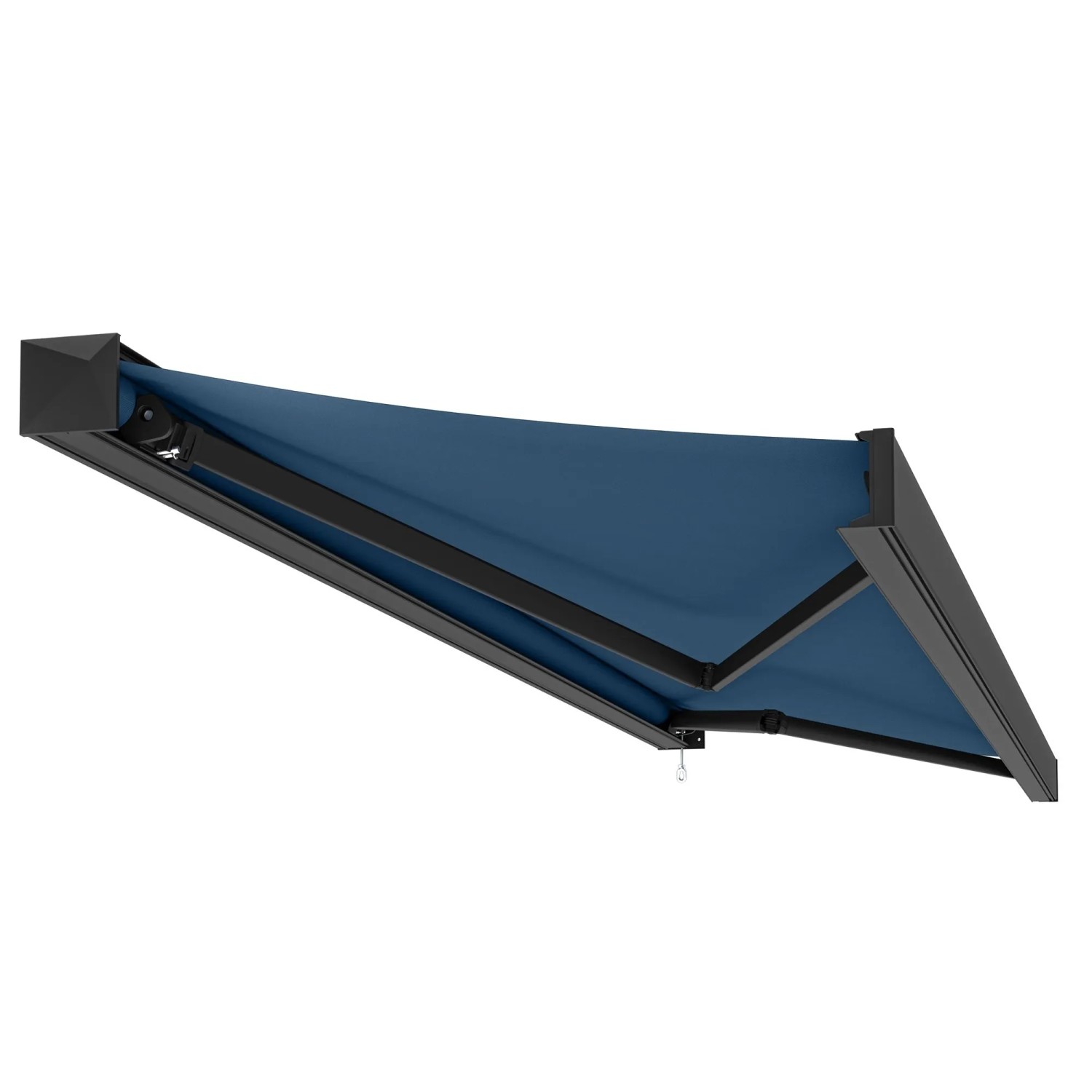 Kassettenmarkise Tajo Anthrazit 4 x 3 m Blau