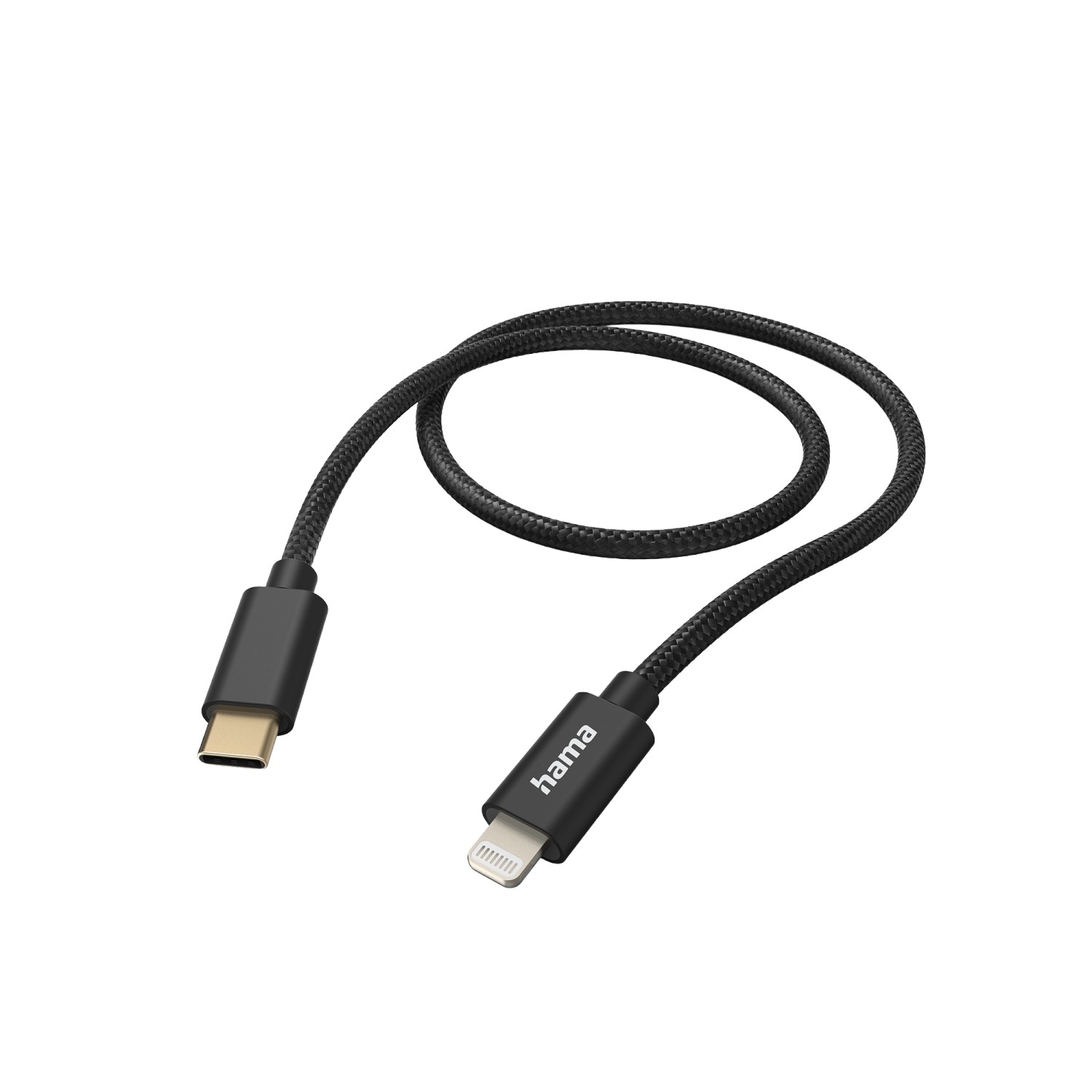 Thumbnail - Hama Ladekabel für iPhone Fabric Nylon USB-C Lightning 1,5 m Schwarz