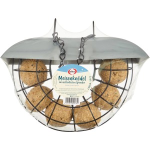 Elles Meisenknödel im Spender, 6 Stück Wildvogel-Ergänzungsfutter für den Garten.