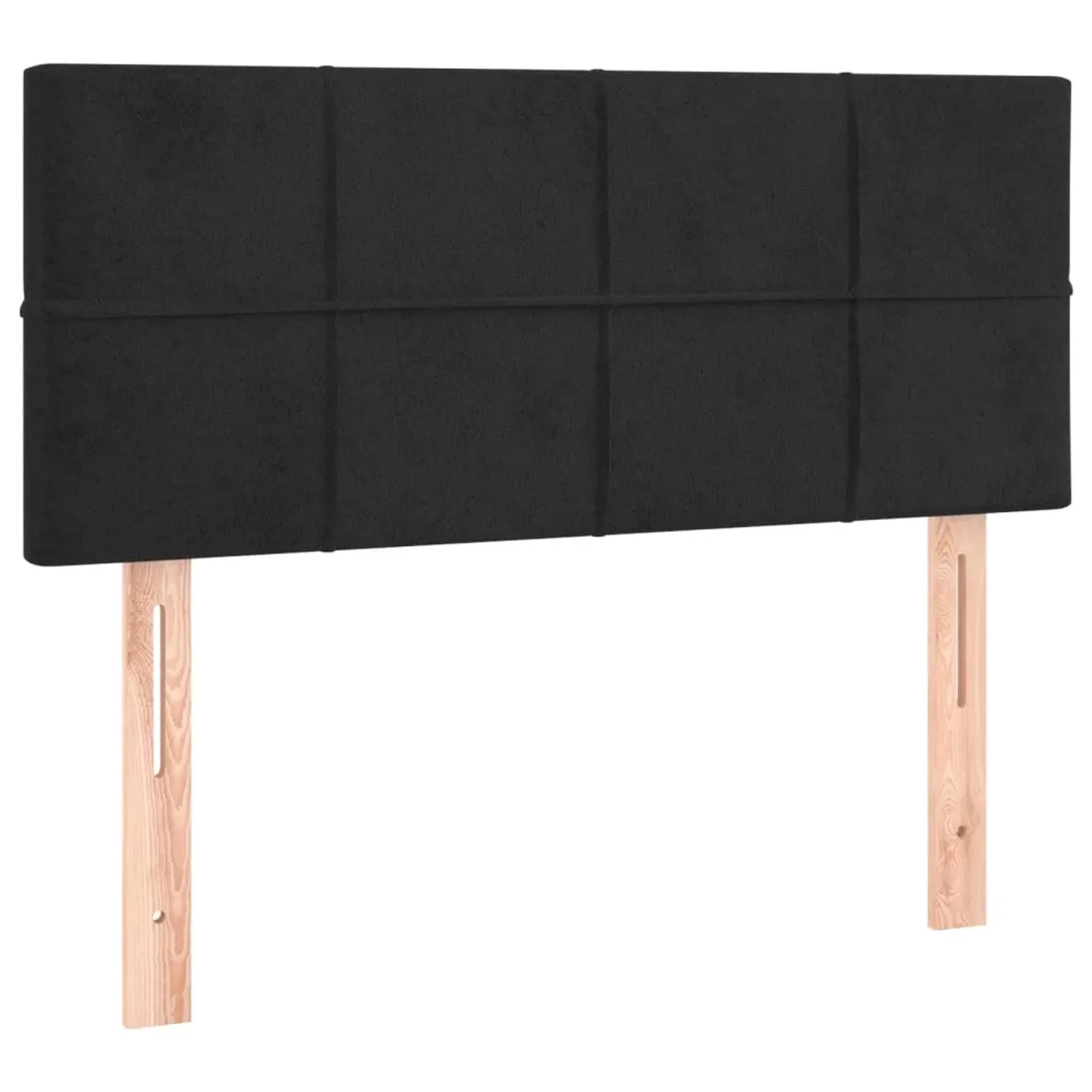 vidaXL LED Kopfteil Schwarz 100x5x78/88 cm Samt 3121656