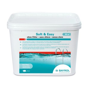 Bayrol Soft & Easy Poolpflege, 5,04kg Eimer mit vorportionierten Beuteln zur chlorfreien Desinfektion.