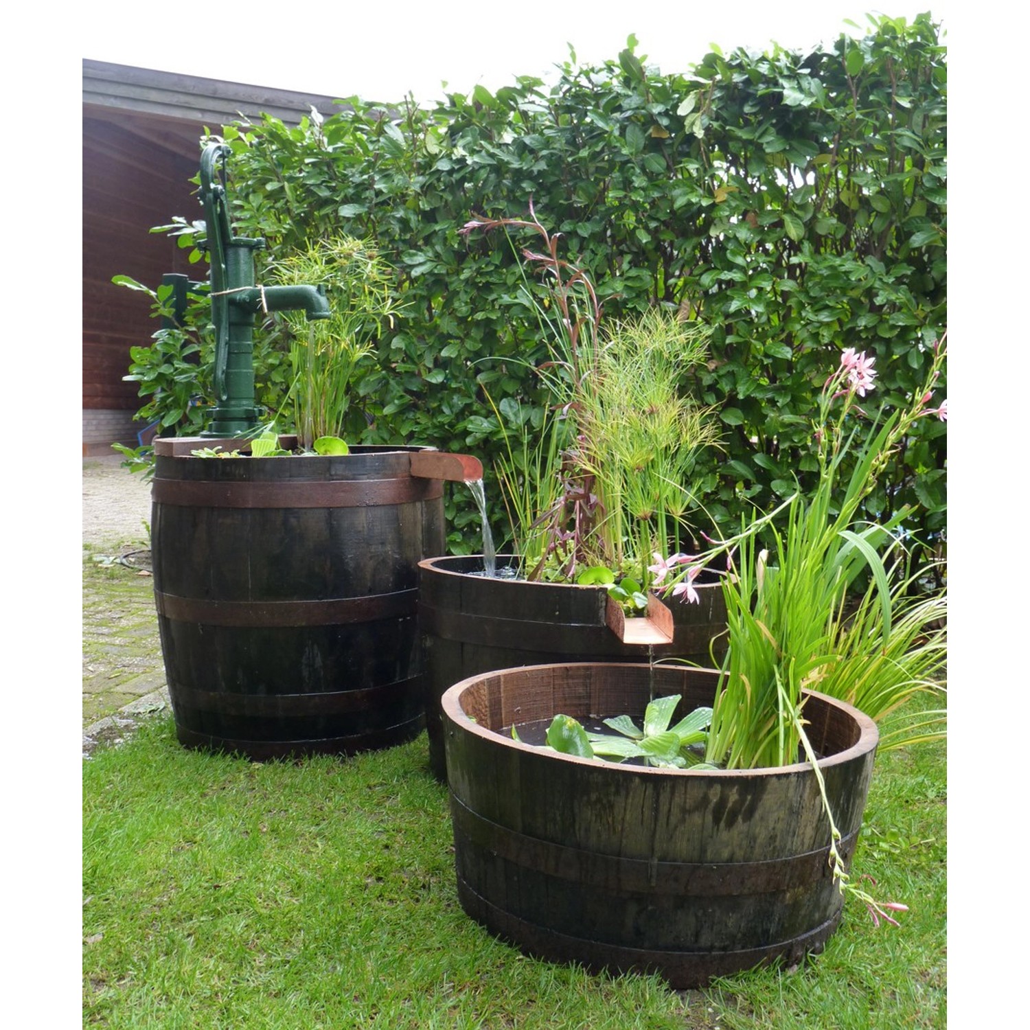 Wasserornament Orginal Whiskyfass 3teilig mit Schwengelpumpe kaufen