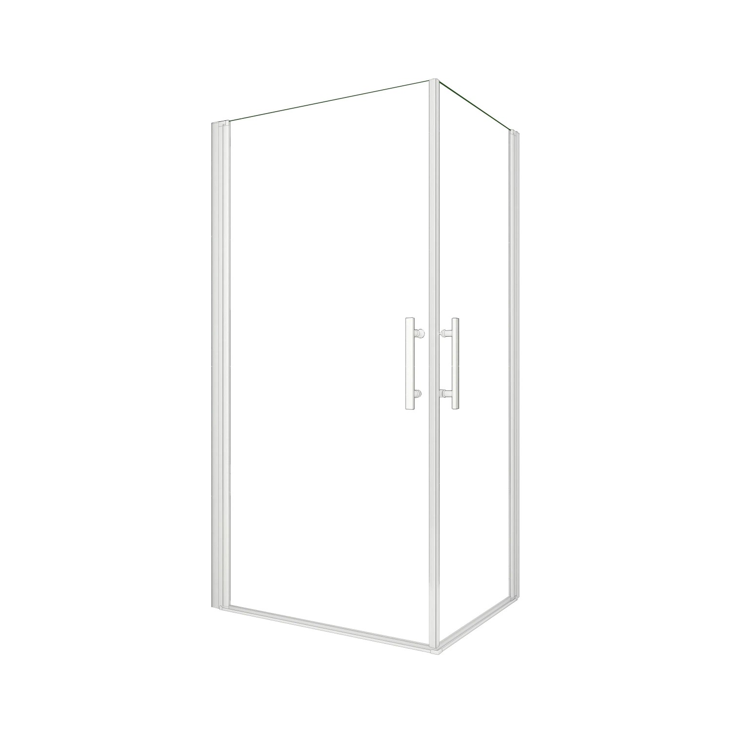 AICA Eckeinstieg 80x70x185cm Sicherheitsglas Weiß-Rahmen Duschkabine Duscht günstig online kaufen