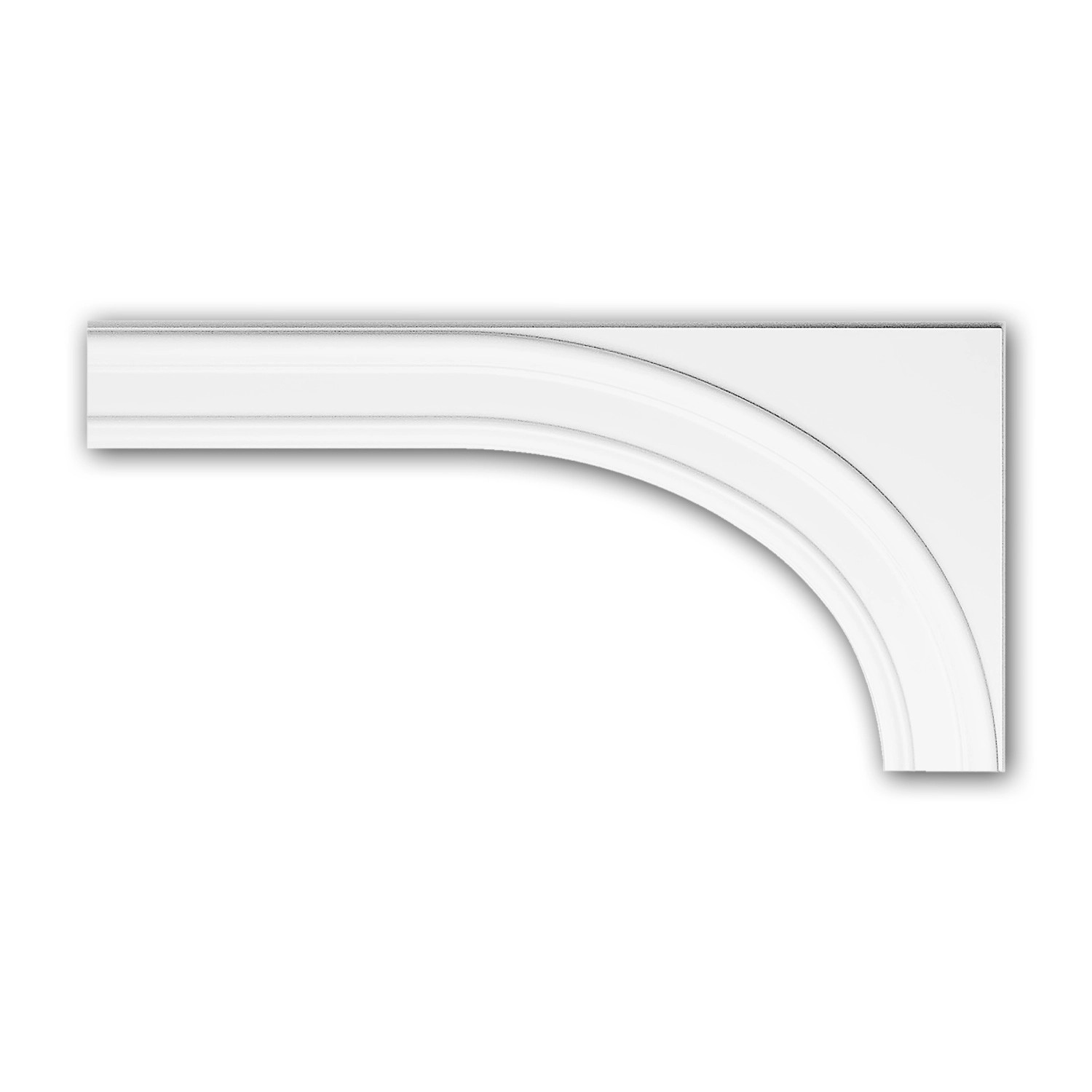 PROFHOME 155002 Byblos Regalfront Zierelement Stuckdekor, 65,0 cm x 32,0 cm x 2,6 cm Weiß