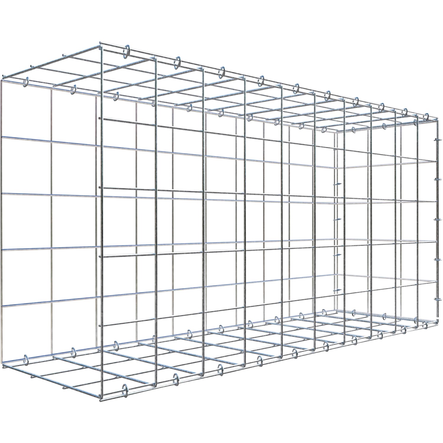 Gabiona C-Ring-Gabione-Anbaukorb Typ 2 50 x 100 x 30 cm Maschenw 10 x 10 cm