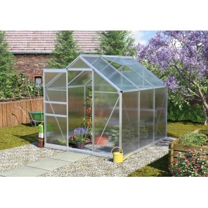 Vitavia Gewächshaus Calypso 4400 mit Zubehör-Set im Garten.