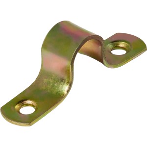 Gelb verzinkte Riegelschlaufe, 15x13 mm, zur Montage mit Schrauben.