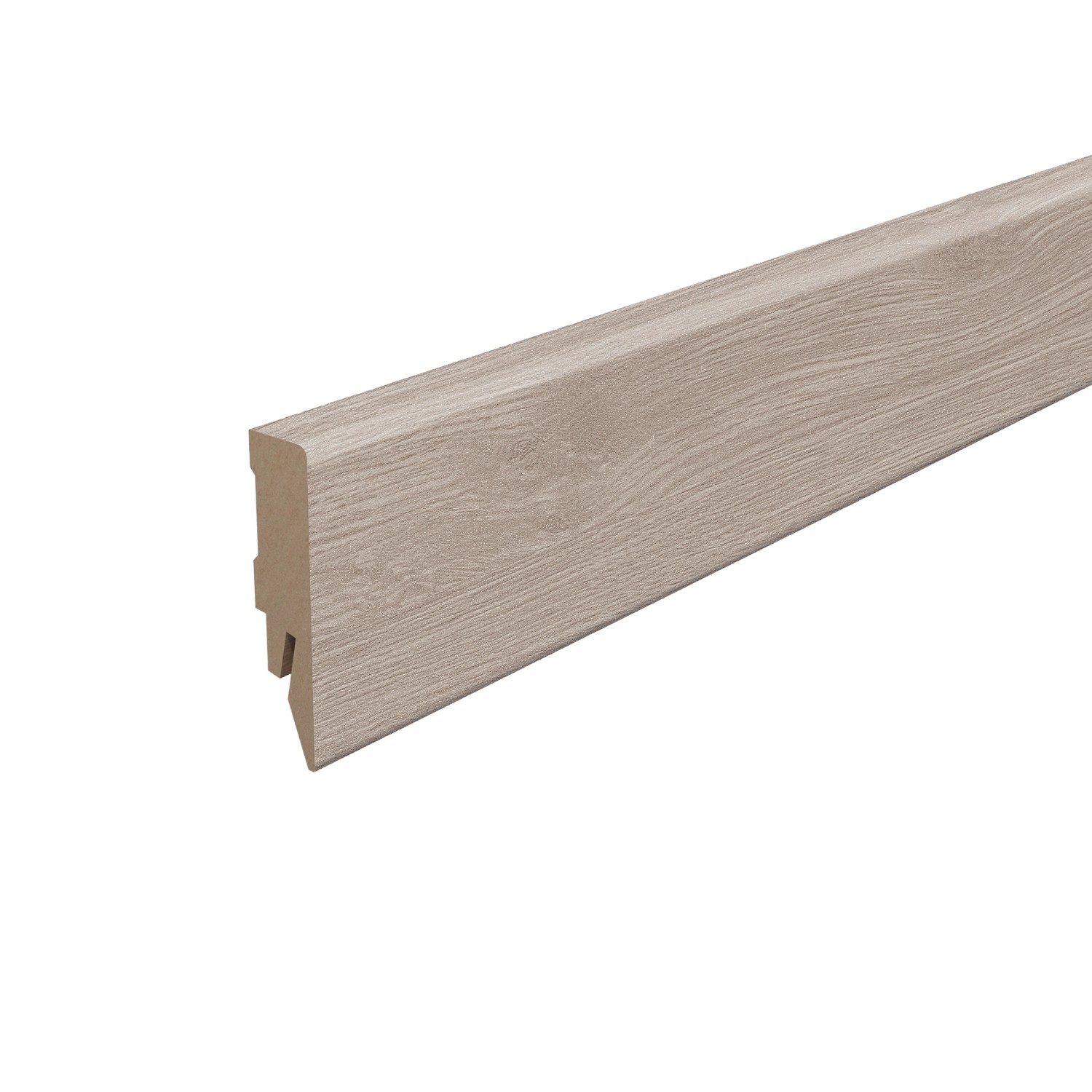 Egger Sockelleiste L207 Kubisch für Fußboden Belfort 6 cm Eiche Silber günstig online kaufen