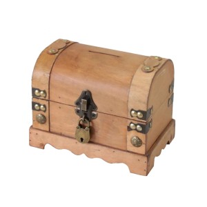 HMF 6414-50 Spardose Holzkiste Schloss 18 x 12 x 14 cm Klein Namibia