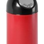 Roter PROREGAL Mülleimer mit Pushdeckel, 30 Liter, aus Metall und Kunststoff.