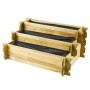 Soulet Hochbeet Angelic, 80x60x36 cm, Naturholz, mit Geotextil ausgelegt.