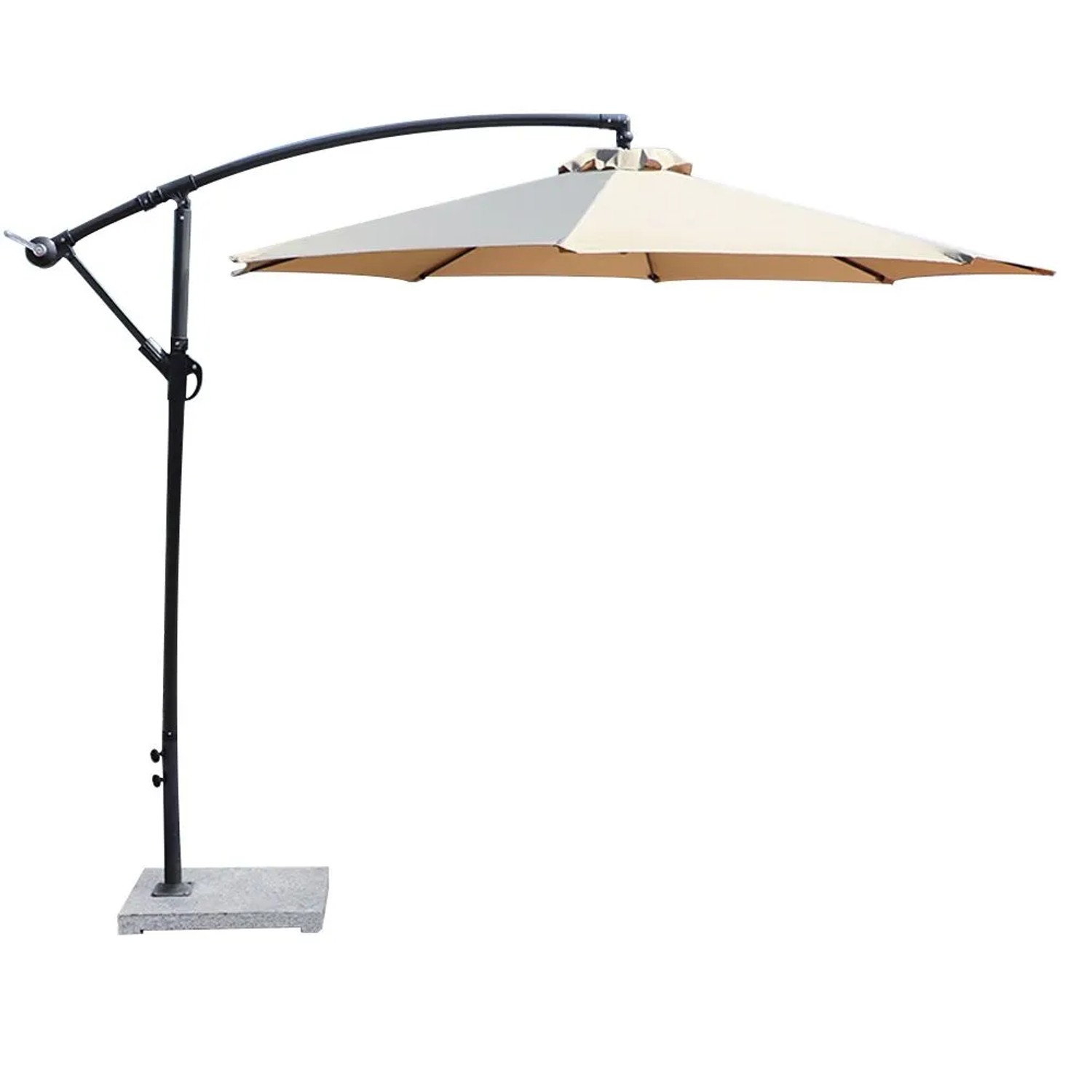360Home Outdoor Sonnenschirm Beige 270 CM Für Garten Balkon Und Terrasse SWZYS99568
