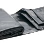 Schwarze LUX Baufolie, 4x4 m, gefaltet. Schutz vor Schmutz und Nässe, z.B. als Sichtschutz.