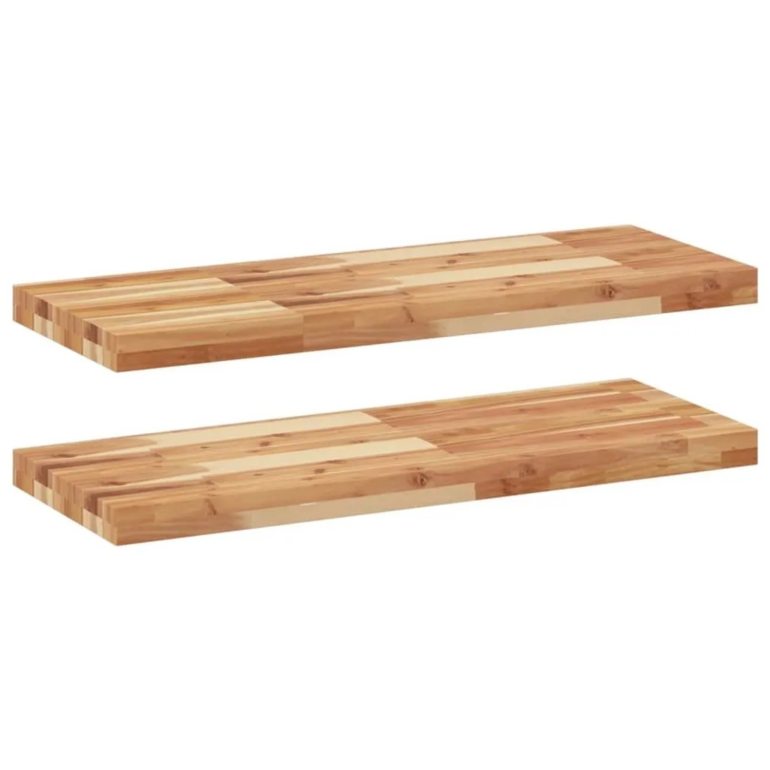 vidaXL Schweberegale 2 Stk 80x30x4 cm Massivholz Akazie Ölbehandelt 3279612