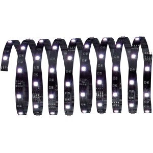 Paulmann YourLED ECO Stripe Basis-Set 3m RGB Schwarz, flexibler LED-Streifen mit Farbwechsel.
