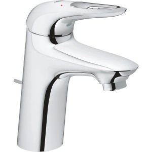 Grohe Eurostyle Waschbeckenarmatur S-Size in Chrom mit offenem Hebelgriff.
