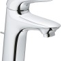 Grohe Eurostyle Waschbeckenarmatur S-Size in Chrom mit offenem Hebelgriff.