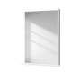 Emke Badspiegel 50x70 cm mit LED-Beleuchtung, Kaltweiß und Ablage. Lichtspiegel für Wandmontage.