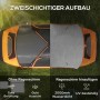 Outsunny Campingzelt, orange, mit/ohne Regenschutz, Draufsicht. Ideal für 6 Personen.