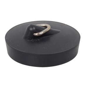 Schwarzer Kirchhoff Ventilstopfen, magnetisch, für Badewanne, 45,5 mm.