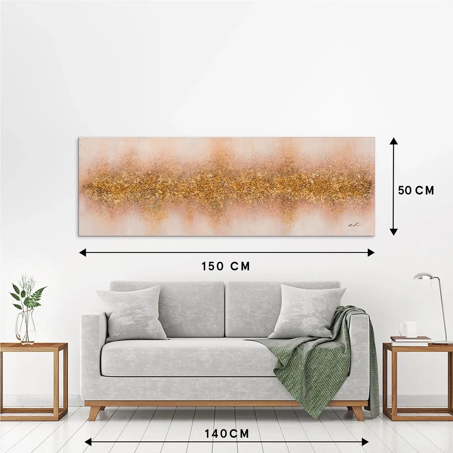 Art Universe Leinwandbild Glitzernder Horizont 50 x 150 cm