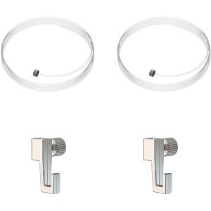 Artiteq Aufhängeschnur Set: 2 Perlon-Schnüre (150cm) mit 2 Haken (4kg) für Bilderhaken & Ösen.