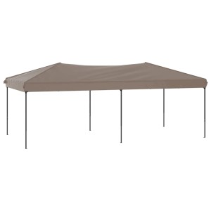 Faltbares Partyzelt in Taupe, 3x6 m, ideal für Outdoor-Events und Sonnenschutz.