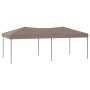 Faltbares Partyzelt in Taupe, 3x6 m, ideal für Outdoor-Events und Sonnenschutz.