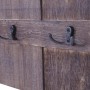 Wandgarderobe C89 Welcome Shabby Braun mit 8 Haken im Shabby-Look.