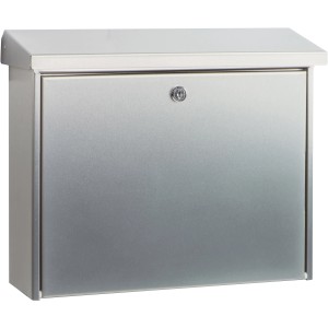 Burg Wächter Briefkasten Inoxstar 4700 NI aus Edelstahl, Frontansicht.