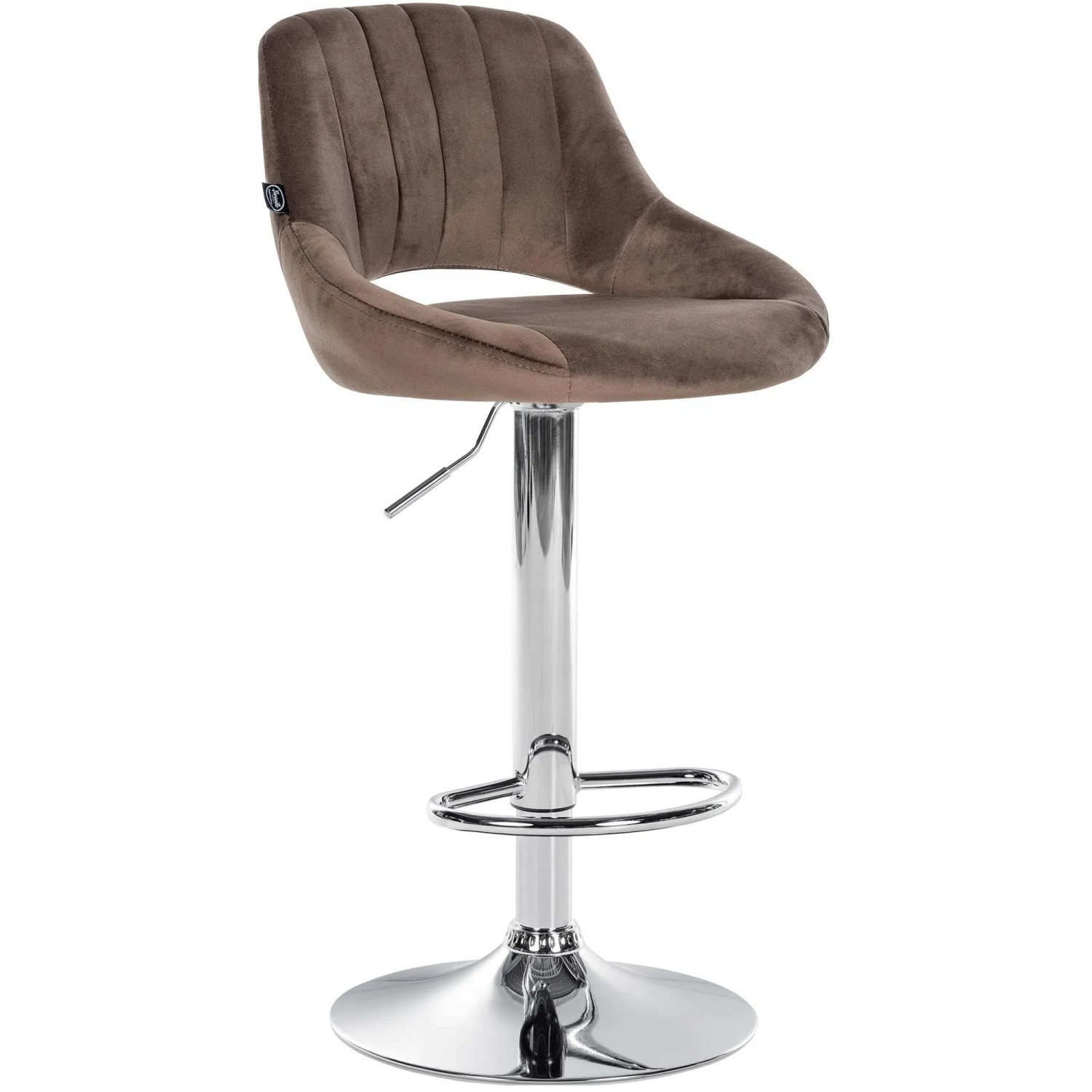 CLP Barhocker Milet Samt Braun/Chrom