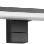 Schwarze, matte Trio LED-Wandleuchte Lino, 60x600x105 mm, ideal als Spiegelleuchte.