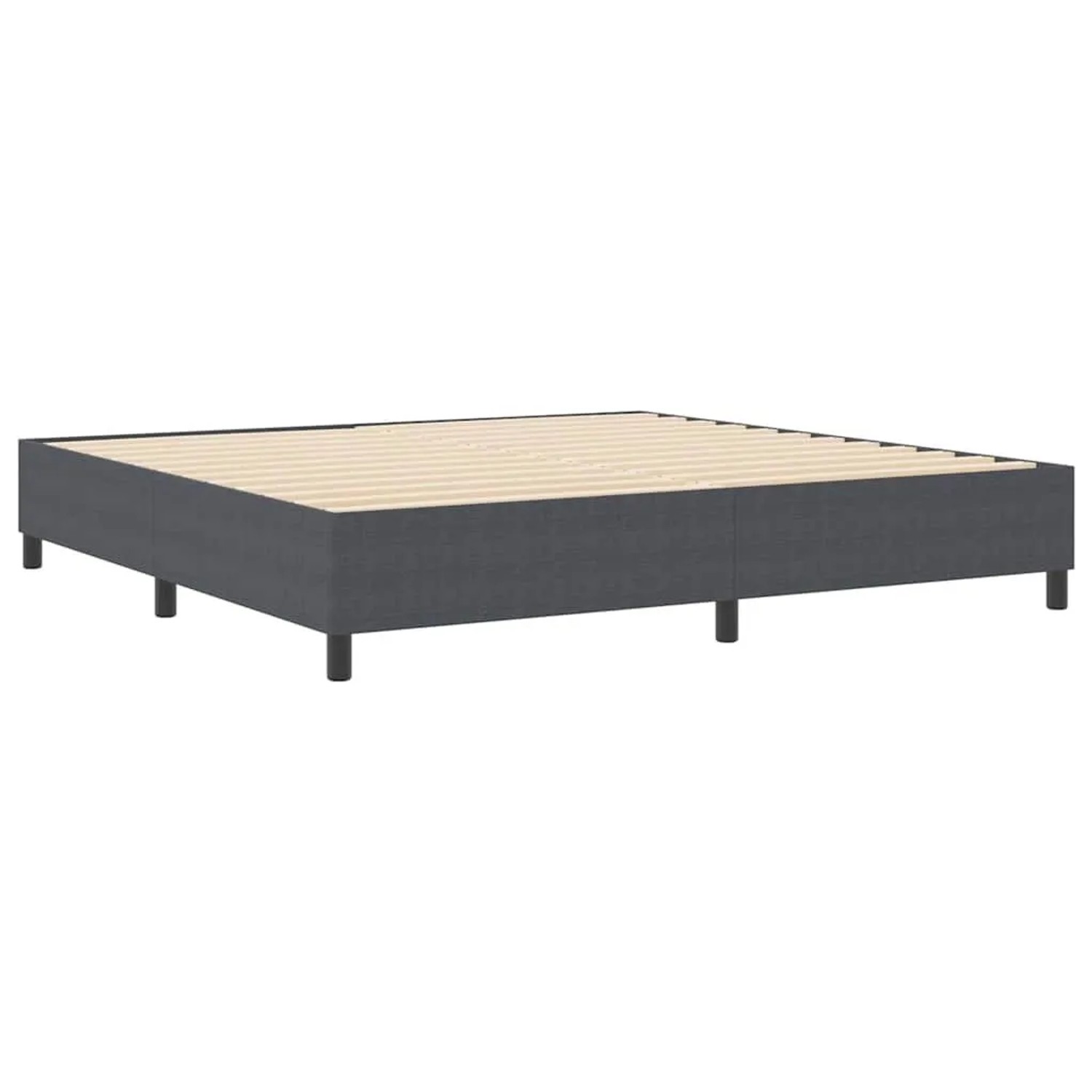 vidaXL Boxspringbett Dunkelgrau 200 x 200 cm Cordstoff 3337428 günstig online kaufen