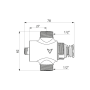 Delabie TEMPOSTOP AB Selbstschlussventil Dusche G1/2B Hinterwandmontage_2