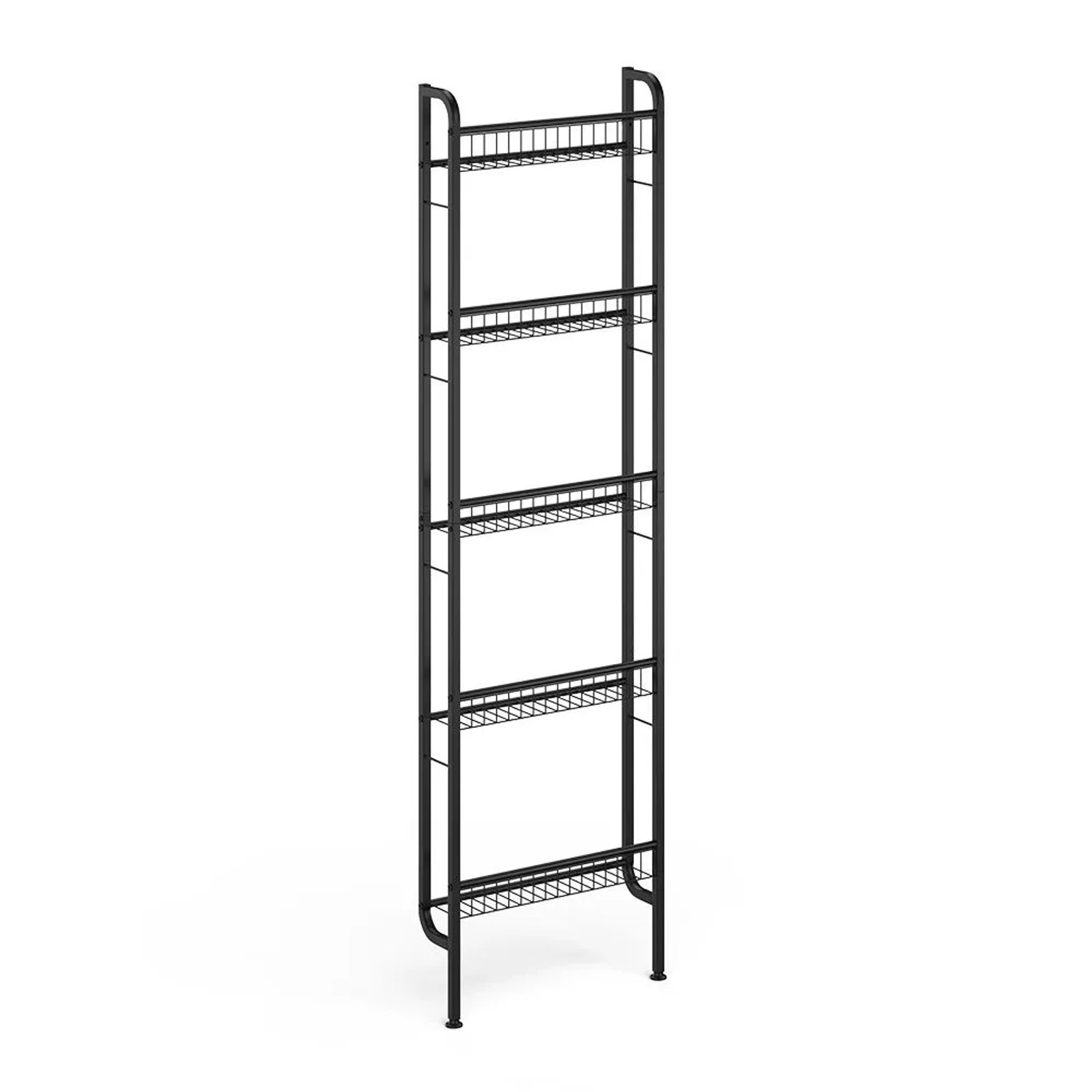 Vicco Leiterregal Klivo Schwarz 45 x 160 mit 5 Regalböden Art Nr 57302