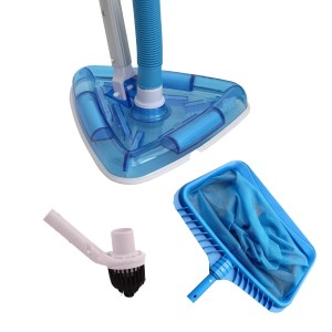 Eckbürste mit Schlauchanschluss für Poolreinigung, Bodensauger und Kescher.