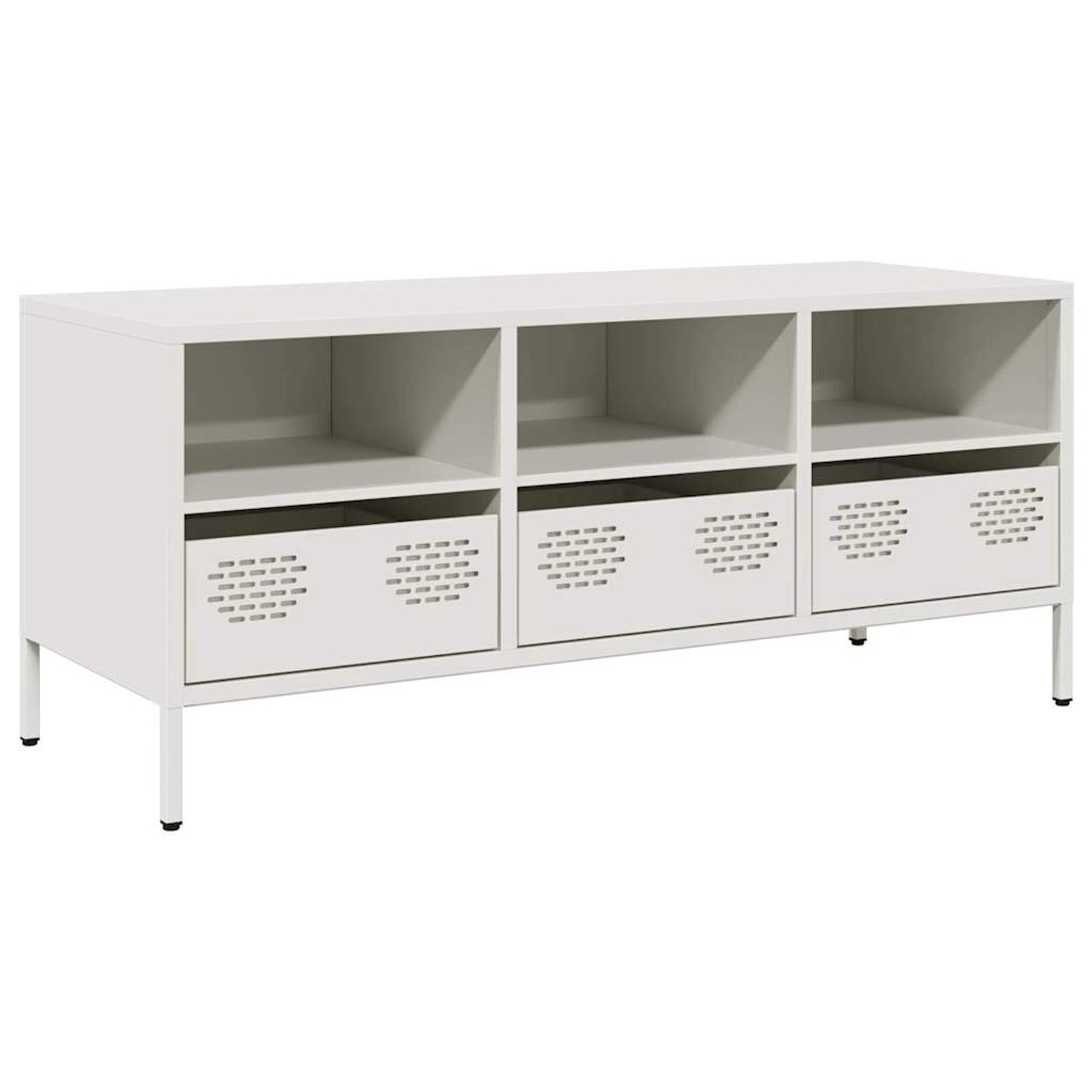 vidaXL TV-Schrank Weiß 101,5x39x43,5 cm Kaltgewalzter Stahl 851327 günstig online kaufen