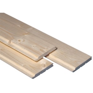 Profilholz Fichte/Tanne, 12,5x96x3000 mm, Nut und Feder, für Wand- und Deckenverkleidung.