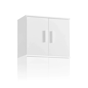 Weißer mokebo Schrankaufsatz "Der Turm" für Mehrzweckschrank, für zusätzlichen Stauraum im Wohnzimmer.