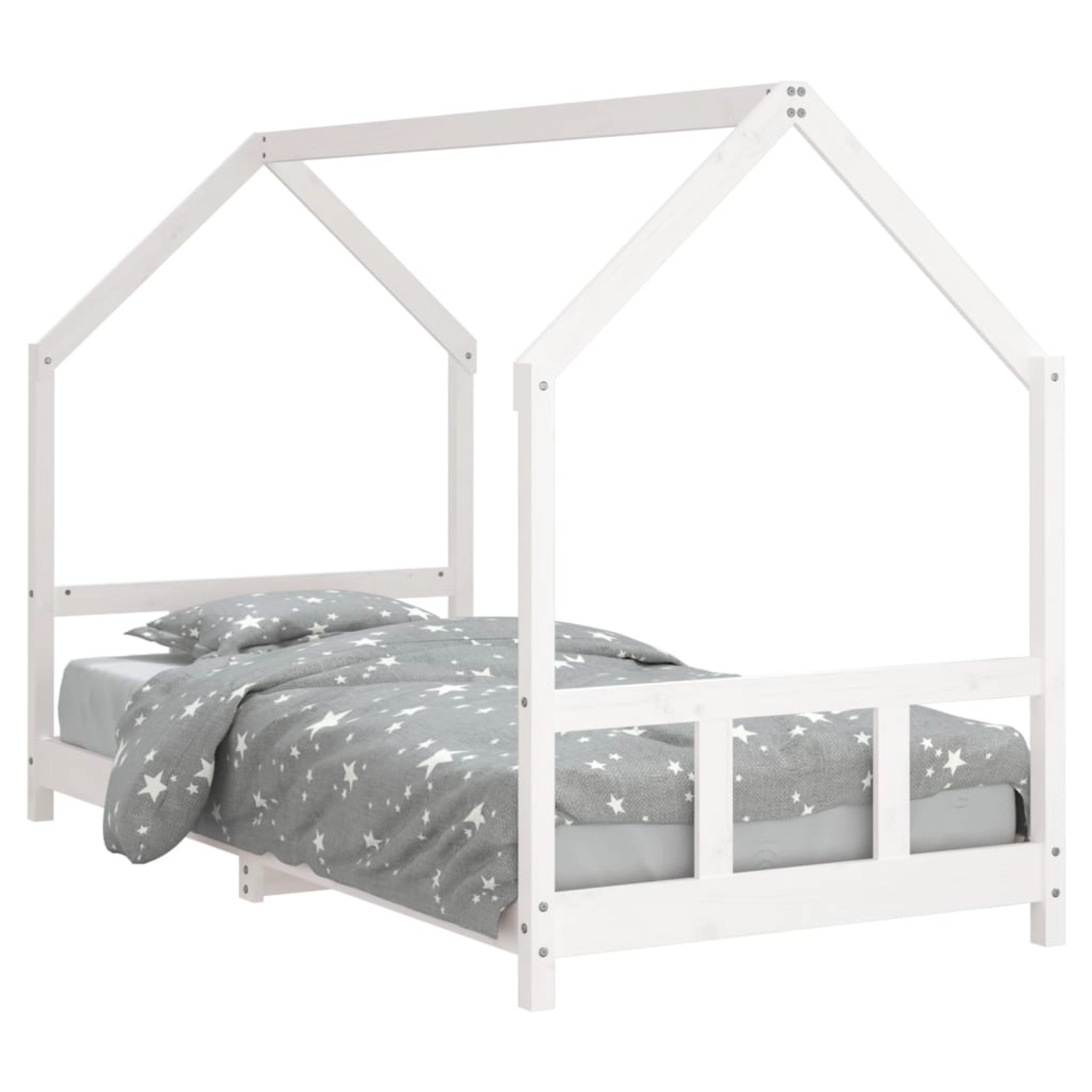vidaXL Kinderbett Weiß 90x200 cm Massivholz Kiefer 835719 günstig online kaufen