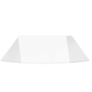 ECOfoxx Funkenschutzplatte Glasbodenplatte Segmentbogen 120x130cm