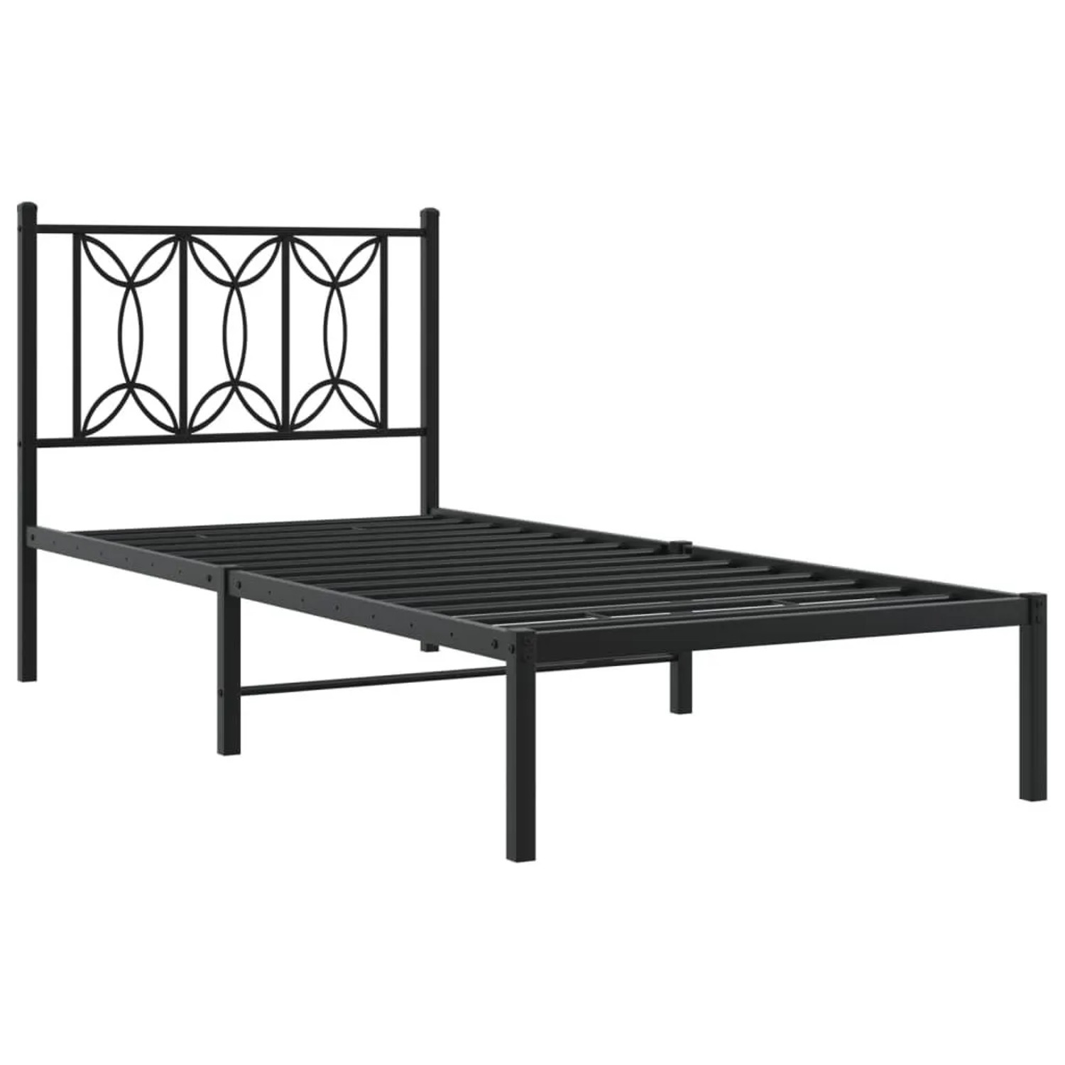vidaXL Bettgestell mit Kopfteil Metall Schwarz 80x200 cm 376119 günstig online kaufen
