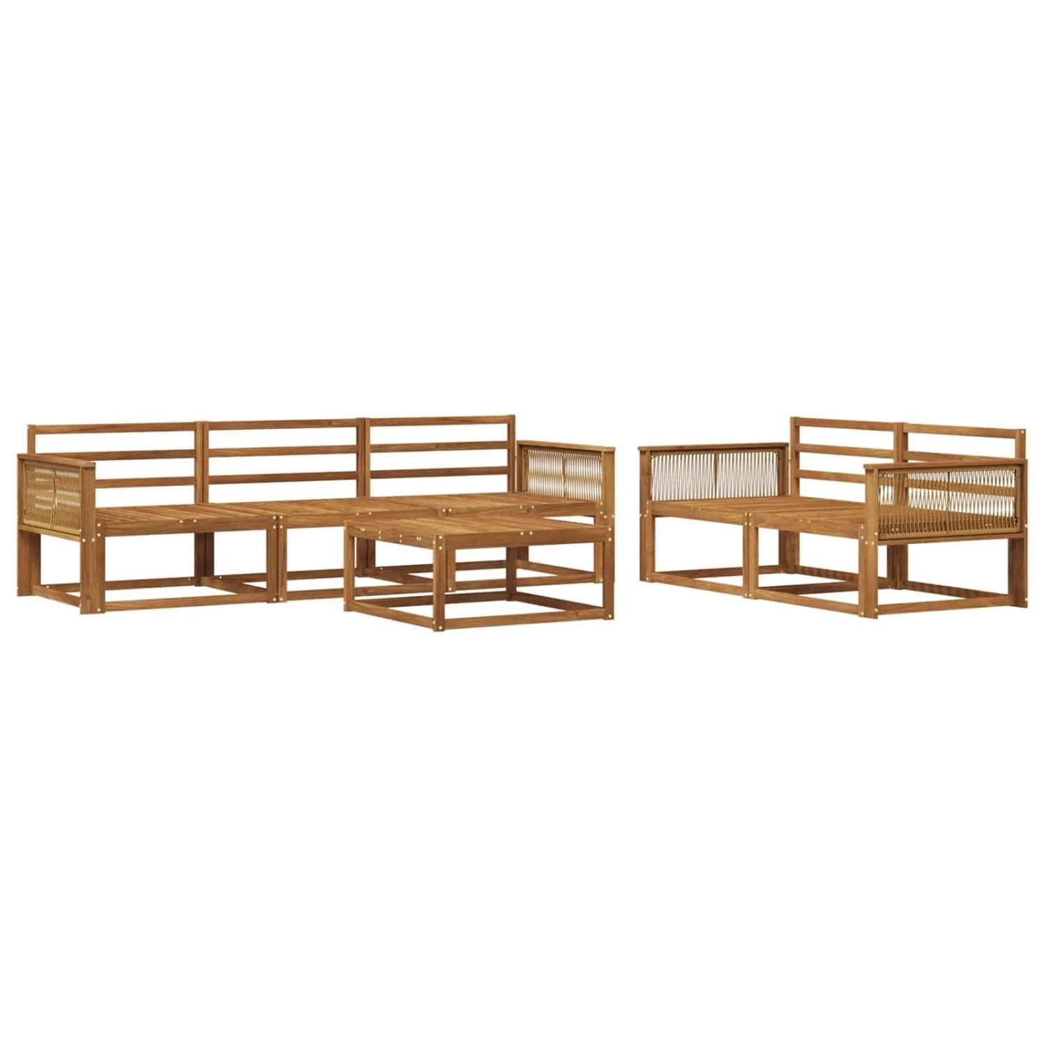 vidaXL Outdoor-Sofagarnitur 6 Stk Natur Massivholz Akazie 3382347