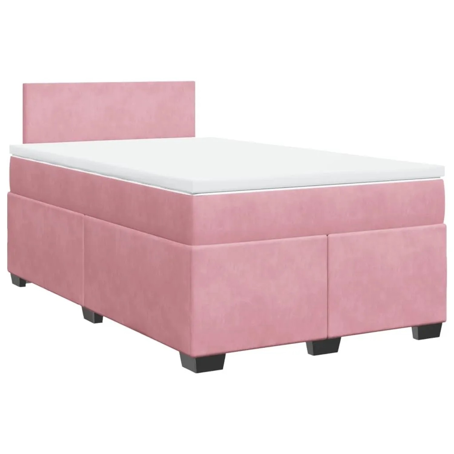 vidaXL Boxspringbett mit Matratze Rosa 120x200 cm Samt 3288581 günstig online kaufen